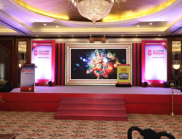 Event Backdrop 01 Corporate Event Stage and Backdrop with Podium